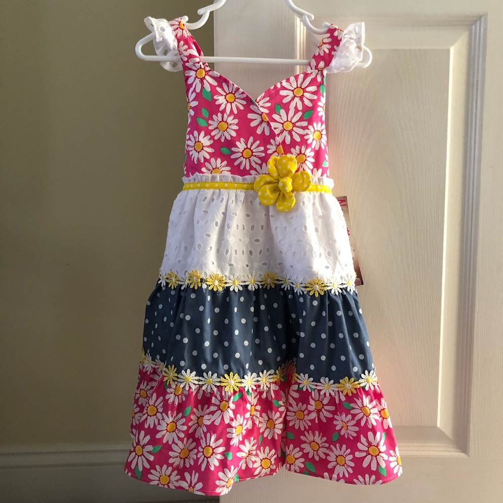 Nannette Girl’s Multi-Pattern Flower Dress